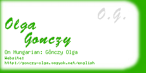 olga gonczy business card