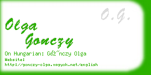 olga gonczy business card